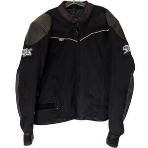 Xelement Motorcycle Jacket Mens‎ Medium Black Mesh CE Armor Mexdura Waterproof